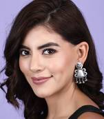 Classic oxidised grey earring set for women and girls