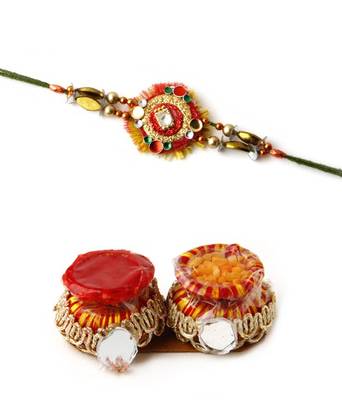 Rakhi Combo With Roli Chawal 1