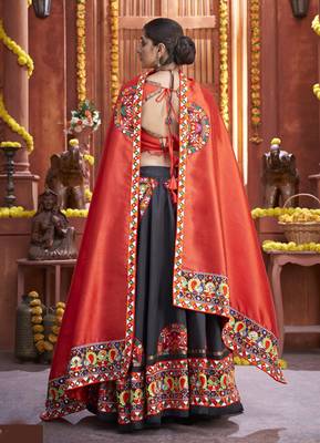 black Gamthi work Navratri Special lehenga choli with traditional dupatta for this navratri 5