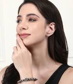 Elegant oxidised grey bracelet for women and girls