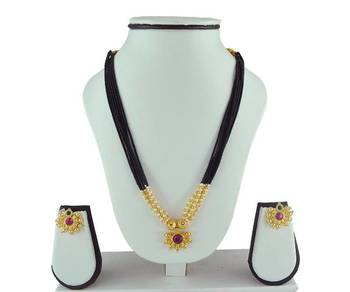 Special Kolhapuri Mangalsutra And Earring Set 1