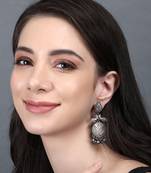 Classic oxidised grey earring set for women and girls