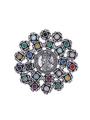 Elegant oxidised red,blue and yellow earring set for women and girls 3