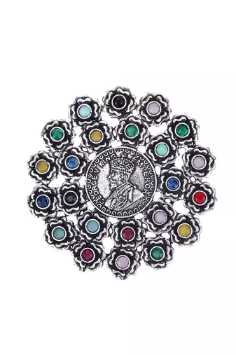 Elegant oxidised red,blue and yellow earring set for women and girls