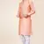 Peach Heavy Jacquard And Pintex World Embroidered Kurta Pajama