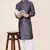 Blue Heavy Jacquard And Pintex World Embroidered Kurta Pajama