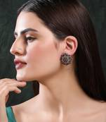 Elegant oxidised red earring set for women and girls