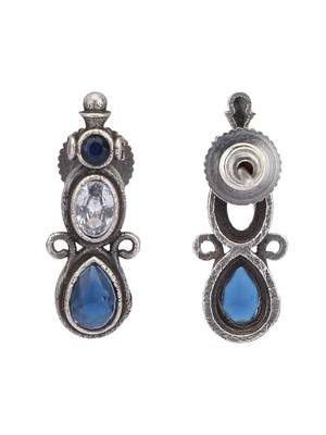 Elegant oxidised blue necklace set for women and girls 4
