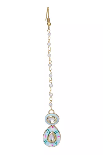 Golden kundan necklace set