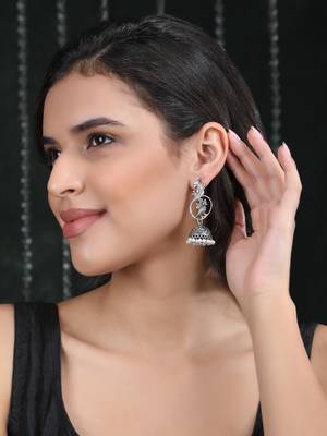 Classic oxidised greyearring set 1