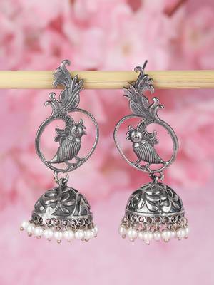 Classic oxidised greyearring set 2