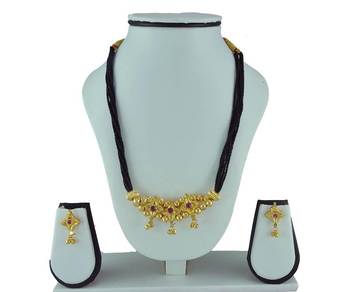 Special Kolhapuri Mangalsutra And Earring Set 1