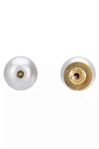 Gold-plated antique pearl studded necklace set