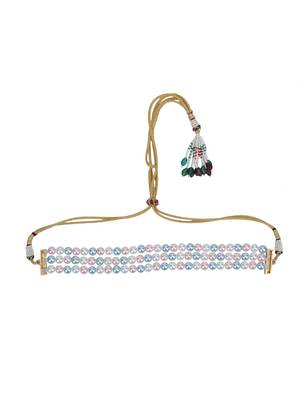 Gold-plated pearls studded layered jewellery set 5
