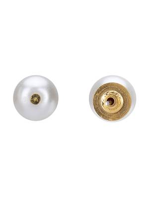 Gold-plated multicolor round pearl necklace set 4