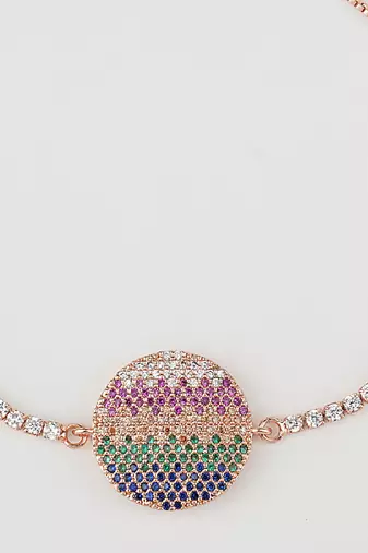 Rhodium plated red and blue,green rakhi bracelet