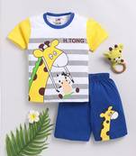Smartraho boy's t-shirt and shorts pure cotton set