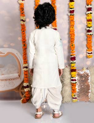Mor embroidered crèam  kurta and dhoti set boys 3