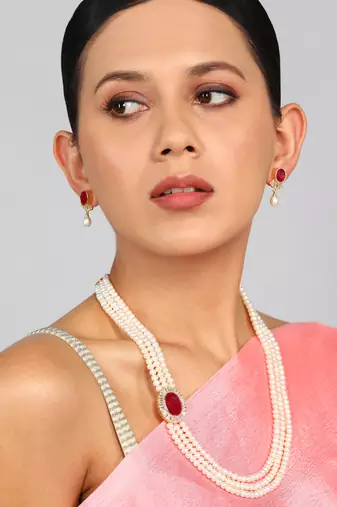 Real Natural Hyderabadi pearls Set