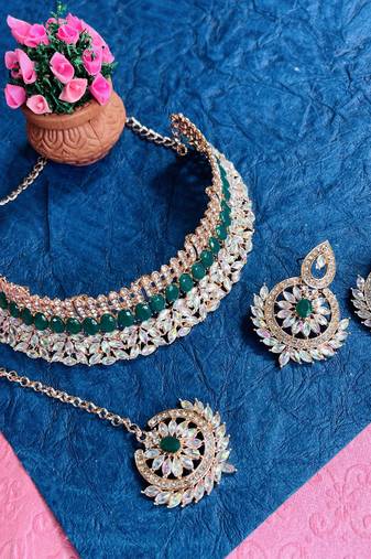 Premium heavy designer function wear necklace set