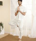 White Cotton Kurta Pyjama Set