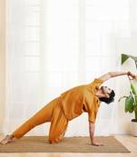 dusty saffron cotton kurta