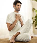 white cotton kurta pyjama set