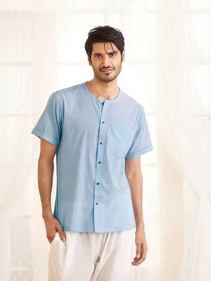 Aqua Cotton Short Kurta 1