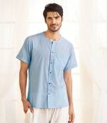 Aqua Cotton Short Kurta