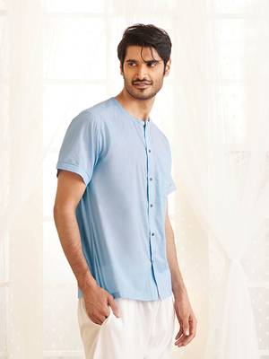 Aqua Cotton Short Kurta 2