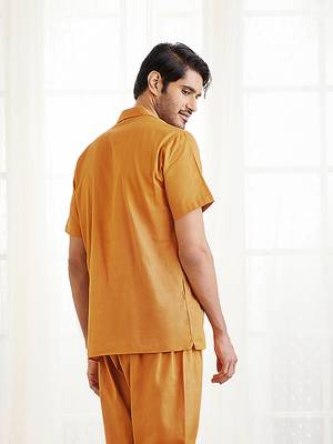 Dusty Saffron Cotton Short Kurta 3
