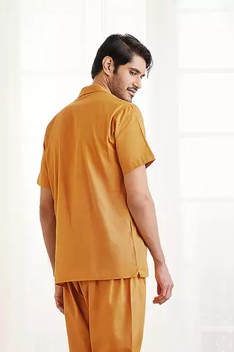 Dusty Saffron Cotton Short Kurta