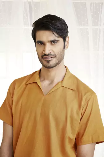 Dusty Saffron Cotton Short Kurta