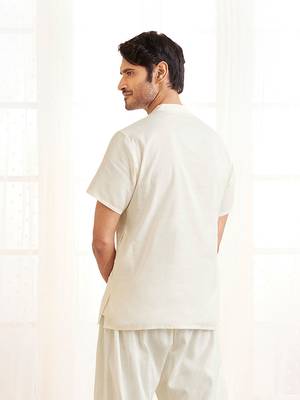 White Cotton Short Kurta 3
