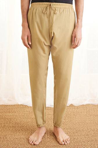 Men'S Beige Cotton Pyjama
