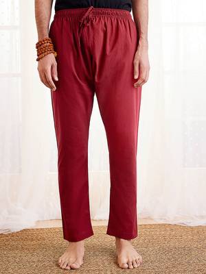 Maroon Cotton Pyjama 1