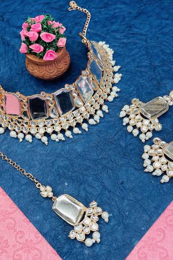 Premium heavy designer function wear necklace set