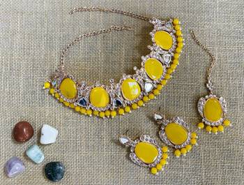 Premium heavy designer function wear necklace set 1