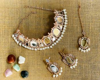 Premium heavy designer function wear necklace set 1
