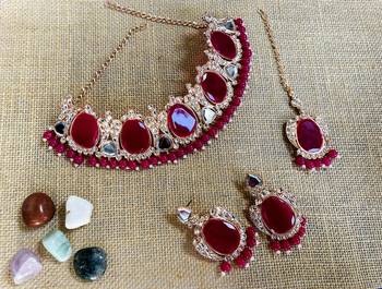 Premium heavy designer function wear necklace set 1