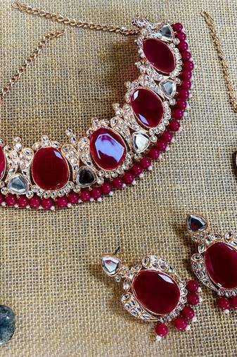 Premium heavy designer function wear necklace set