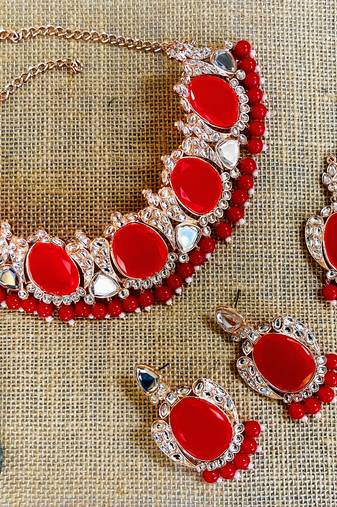 Premium heavy designer function wear necklace set