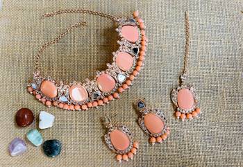 Premium heavy designer function wear necklace set 1