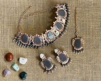 Premium heavy designer function wear necklace set 1