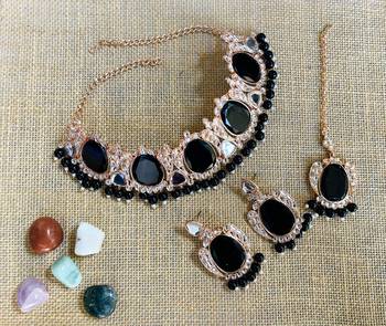 Premium heavy designer function wear necklace set 1