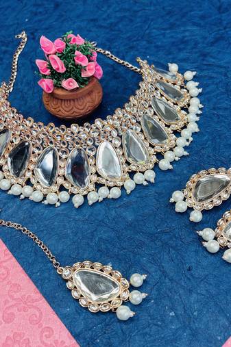 Premium heavy designer function wear necklace set