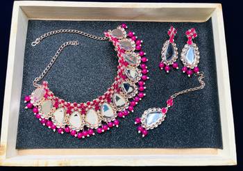 Premium heavy designer function wear necklace set 1