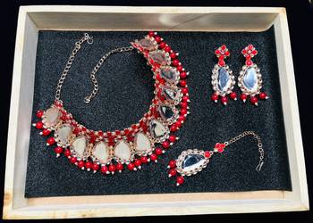 Premium heavy designer function wear necklace set 1