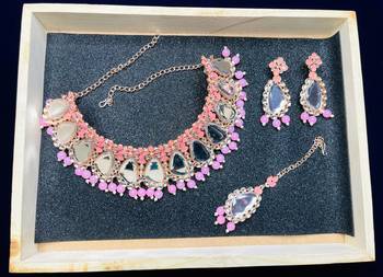 Premium heavy designer function wear necklace set 1
