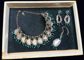 Premium heavy designer function wear necklace set 1